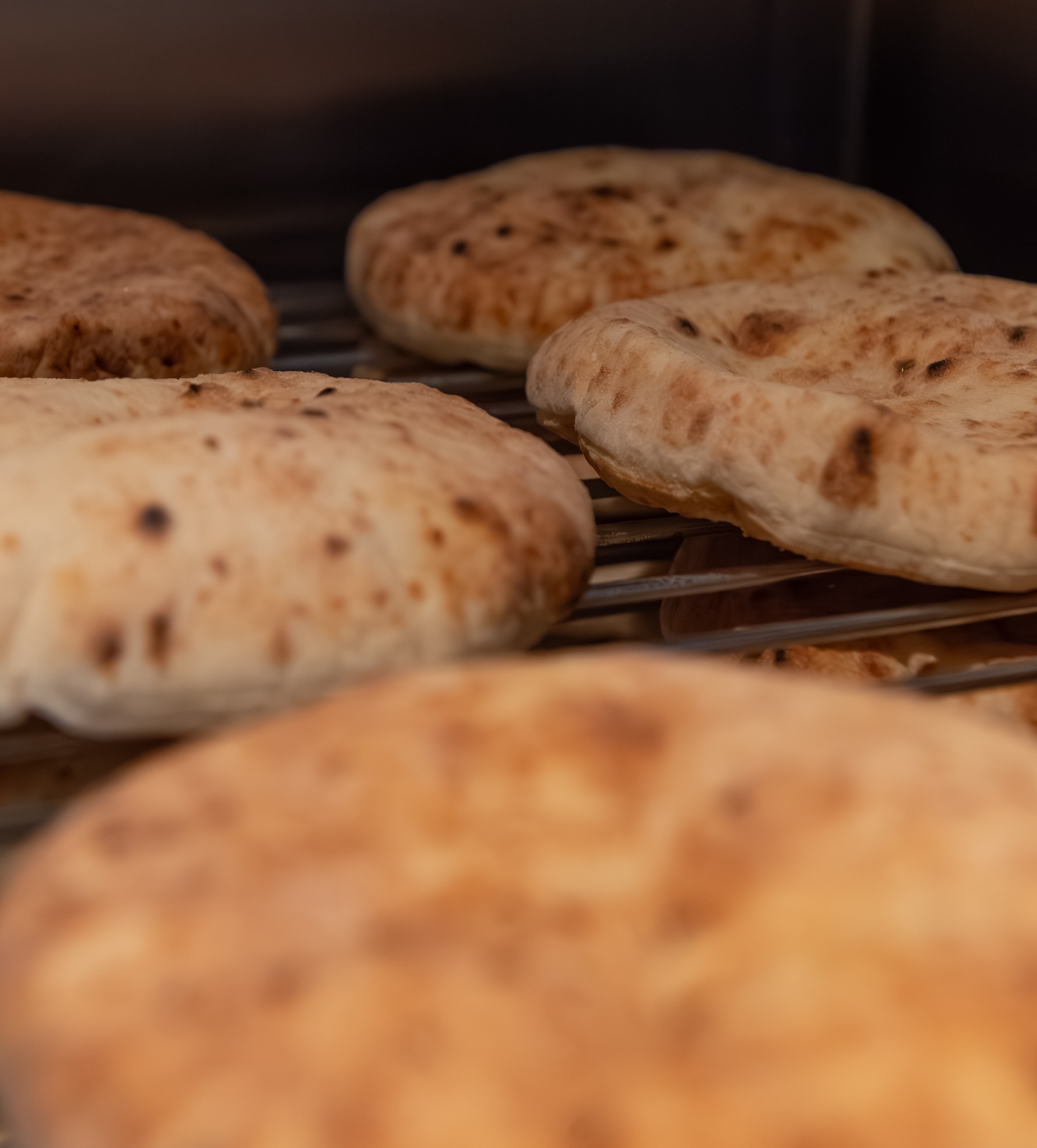 Pains pita en préparation